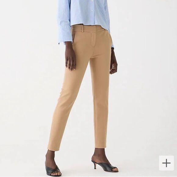 J.Crew Cameron Slim Cropped Pants in Tan NEW Size 6P Career Classic Office - Picture 3 of 11